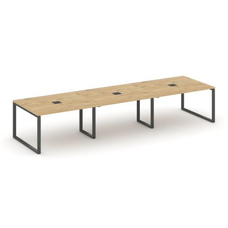 Стол переговорный SN-6O.SPRG-053 (4410х1180х750) (Тиквуд Светлый/Металл Антрацит)