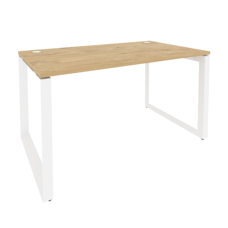 Стол рабочий на О-образном м/к Onix O.MO-SP-3.8 1380x800x750 (Тиквуд Светлый/Белый Металл)