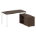 Рабочая станция с опорной тумбой правая Metal System Style БП.РС-СТС-2.3 Пр 1500x1520x750 (Дуб Наварра/Серый металл)