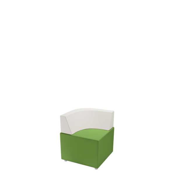 Угловой элемент Модуль (М-70) (спинка радиусная) (Белый/зеленый)