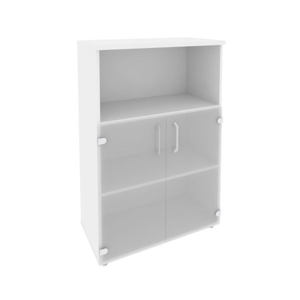 Шкаф средний широкий Onix O.ST-2.2 800x420x1207 (Белый Бриллиант)