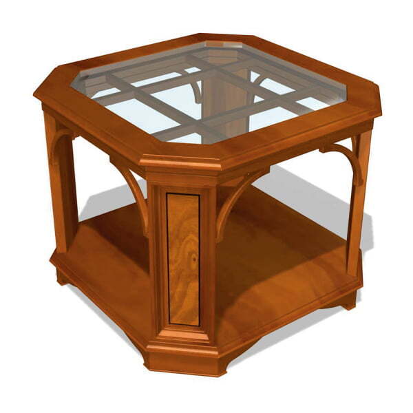 Столик журнальный квадратный со столешницей с покрытием Art&Moble 01119 700x700x470 (Шпон корня оливы)