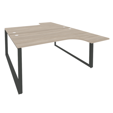 Рабочая станция на О-образном м/к Onix O.MO-D.SA-4 1580x2395x750 (Дуб Аттик/Черный металл)