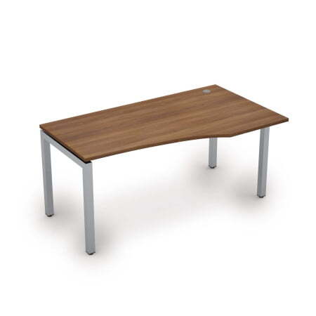 6М.521 Стол криволинейн.прав (1600x900x750) (Шамони темный/Алюминий матовый)