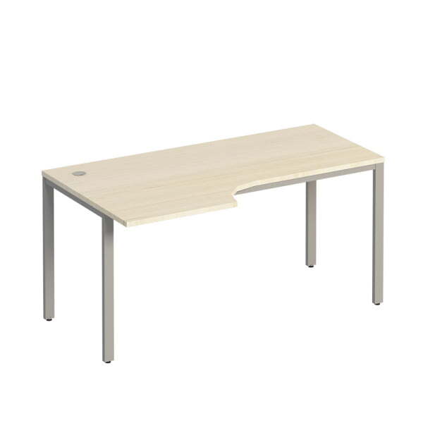 Стол эргономичный левый на металлокаркасе  Комфорт МП2 К 197 1600x900x750 (Дуб шамони светлыйСерый)