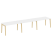 Рабочая станция на деревянных опорах Onix Wood OW.RS-3.3.8 4140x800x750 (Тиквуд Светлый/Дуб Темный)