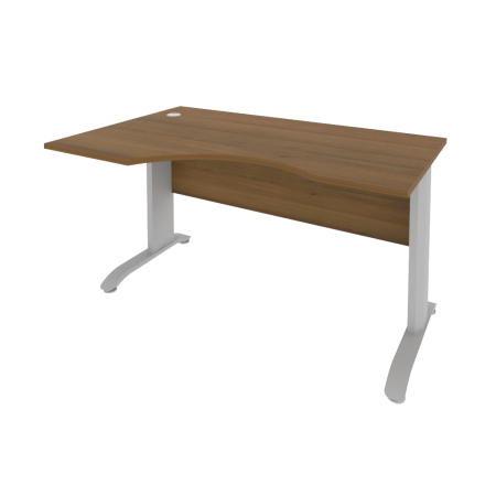 Стол криволинейный левый Riva ПЛ.СА-2 Л 1400x900x750 (Орех Гварнери/Металлик)