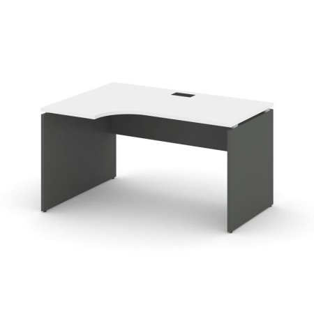 Стол рабочий эргономичный SN-D.SPA-002(L) (1580х600/980х750) (Белый/Антрацит)