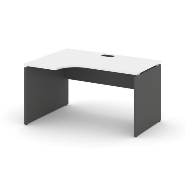 Стол рабочий эргономичный SN-D.SPA-021(L) (1380х800/980х750) (Белый/Антрацит)