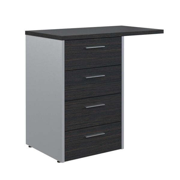 Тумба приставная Offix-new OLC 4D.2 800x450x750 (Легно темный/металлик)