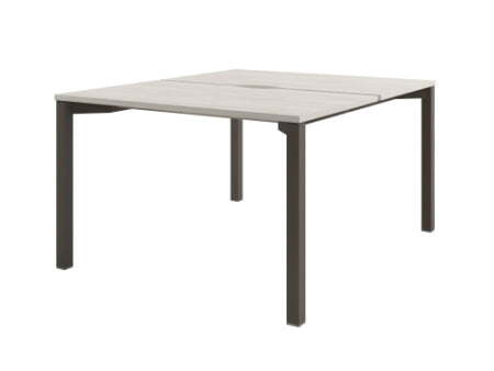 Стол-тандем на металлокаркасе Solution D-40 1200x1432x750 (Акация Морава/ТрюфельКоричневый)