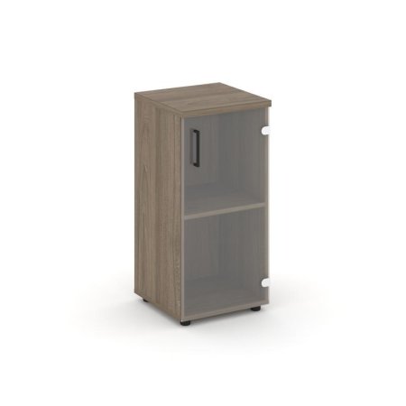 Шкаф низкий узкий SN.STU.E-302(R) (400х400х833) (Вяз Благородный/Прозрачный)