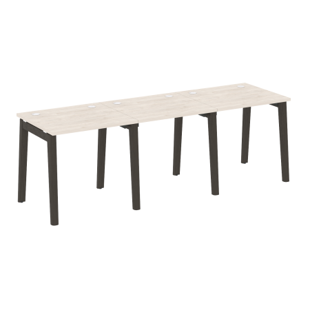 Рабочая станция на деревянных опорах Onix Wood OW.RS-3.0.7 2340x720x750 (Денвер Светлый/Дуб Темный)