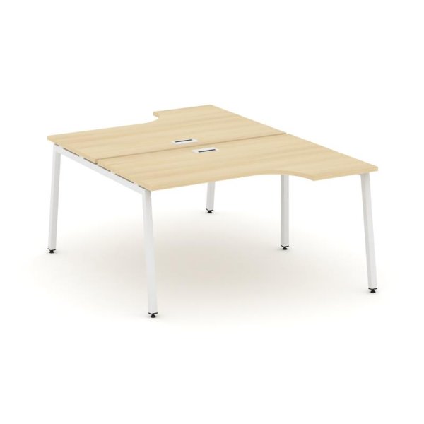 Рабочая станция эргономичная SN-4A.DRPA-011 (1380х1432/1992х750) (Акация Лорка/Металл Белый)