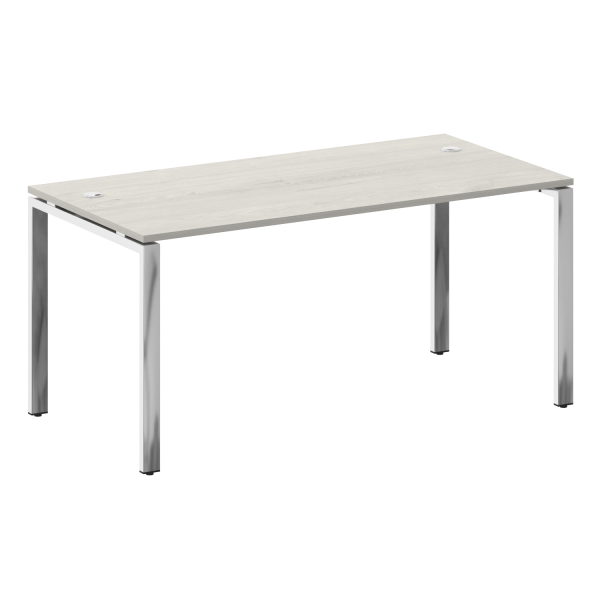 Стол рабочий руководителя на П-обр. м/к БП.СРР-4.8 1600x800x750 (Дуб Наварра/Нерж. Сталь)