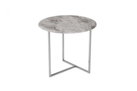 Стол журнальный Альбано АЛБ 550x550x500 (Винтаж/Хром)