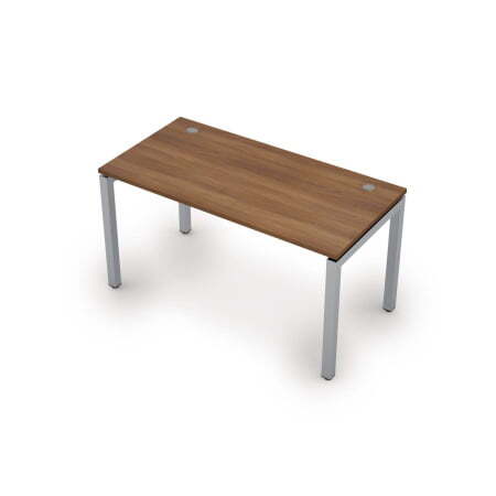 6М.509 Стол рабочий (1400x700x750) (Шамони темный/Алюминий матовый)