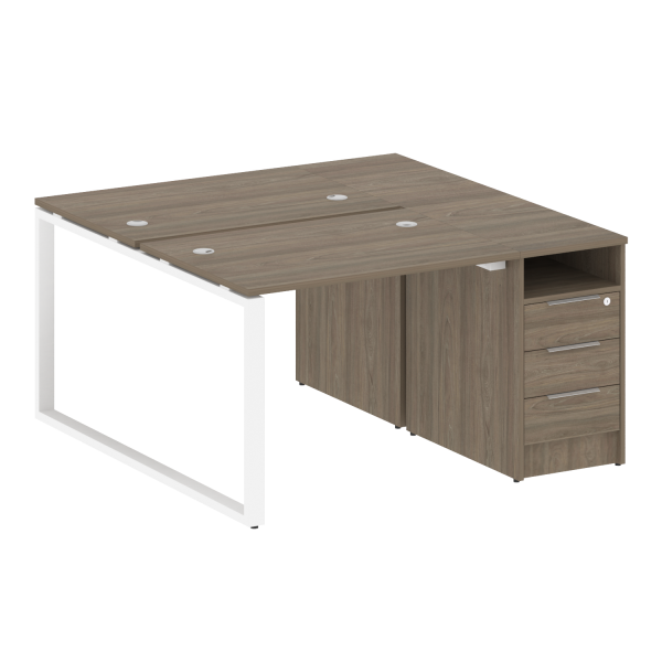 Рабочая станция Metal System Style БО.РС-СТП-2.1 1412x1475x750 (Вяз/Белый металл)