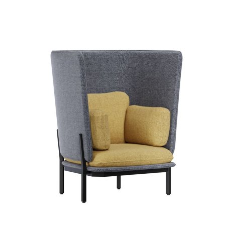 Диван одноместный с высокой спинкой STA-01 (Matrix 543/Matrix 994/Металл Черный)