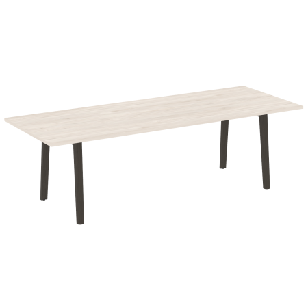Стол переговорный на деревянных опорах Onix Wood Direct OW.PRG-25 2580x980x750 (Денвер Светлый/Дуб Темный)