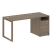 Рабочая станция Metal System Style БО.РС-СТП1.2 1612x750x750 (Дуб Наварра/Серый металл)