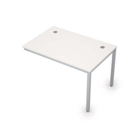 6МБК.188 Линейные бенч-системы, конечный модуль (1200x800x750) (Белый/Алюминий матовый)