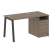 Рабочая станция Metal System Style БА.РС-СТП-1.1 1412x720x750 (Дуб Наварра/Серый металл)