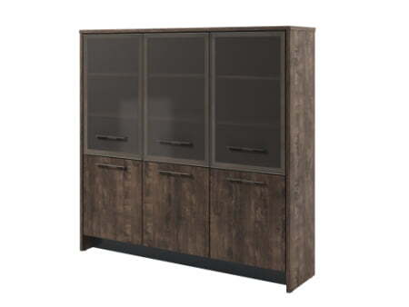 Шкаф для документов трехсекционный, правый Torston T-33-16пр 2200x520x2120 (Дуб Бунратти/Антрацит)