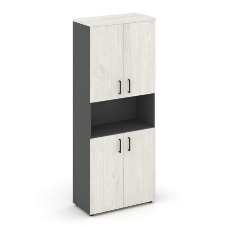 Шкаф высокий широкий SN.STS-107 (796х400х1982) (Антрацит/Дуб Наварра)