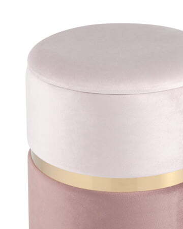 Пуф Кэрри с ящиком велюр розовый (Пуф Кэрри розовый)