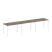 Рабочая станция на 3 раб. места Metal System Style БП.СМ-3.2 3600x720x750 (Дуб Наварра/Серый металл)