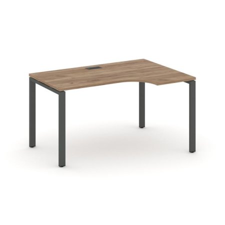 Стол рабочий эргономичный SN-6P.SPA-022(R) (1580х800/980х750) (Дуб Табак/Металл Антрацит)