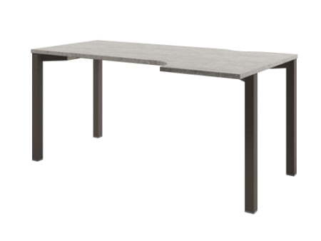 Стол эргономичный на металлокаркасе правый Solution D-52 1600x880x750 (Бетон/ТрюфельКоричневый)