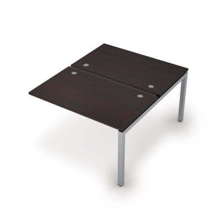 6МБК.5278 Бенч-система на 2 рабочих места, конечный модуль (1200x1435x750) (Венге/Алюминий матовый)