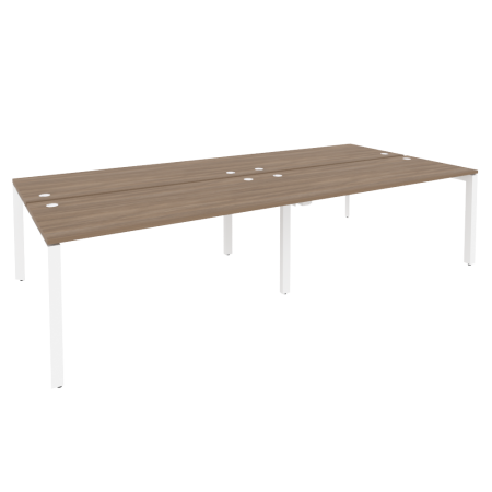 Рабочая станция на П-образном м/к Onix O.MP-D.RS-4.4.7 3160x1475x750 (Дуб Аризона/Белый Металл)