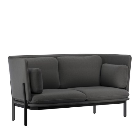 Диван двухместный с низкой спинкой STA-02L (Verona 66/Металл Черный)