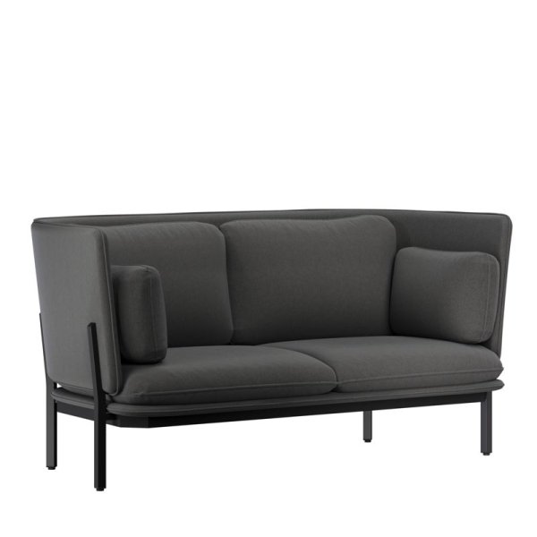 Диван двухместный с низкой спинкой STA-02L (Verona 66/Металл Черный)