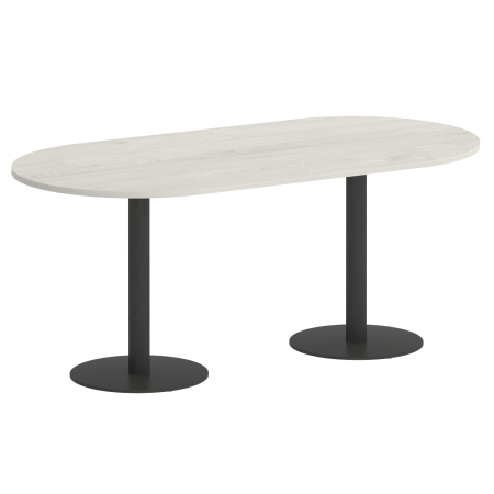 Стол овальный VR.SP-5-180.1 1800x900x750 (Дуб Наварра/Антрацит Металл)