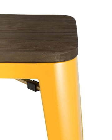 Стул барный TOLIX WOOD желтый (Стул барный Tolix желтый глянцевый)