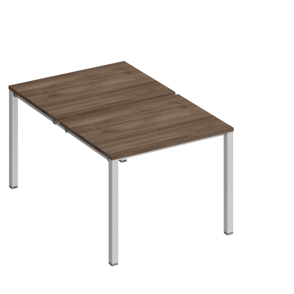 Рабочая станция на металлокаркасе КФ (2х100) Комфорт КФ К.1143 1000x1540x750 (Дуб шамони темныйСерый)