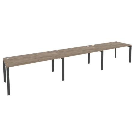 Рабочая станция на П-образном м/к Onix O.MP-RS-3.4.8 4740x800x750 (Тиквуд Темный/Черный металл)