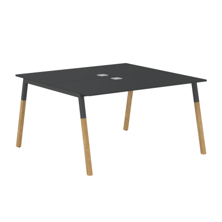 Двухместная рабочая станция Forta FWST 1313 1380x733x1370 (Черный графит)