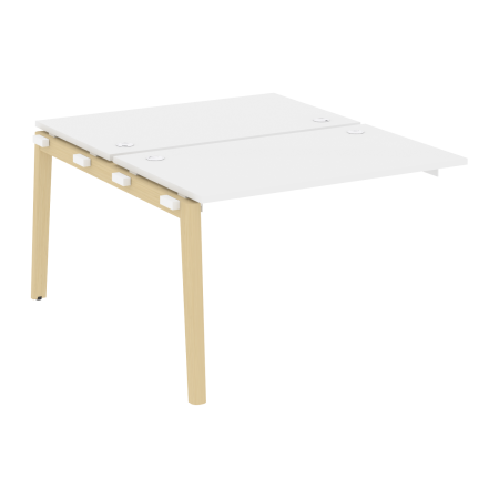 Наборный элемент рабочей станции на деревянных опорах Onix Wood OW.2.NRS-2.7 1180x1475x750 (Белый Бриллиант/Дуб Светлый)