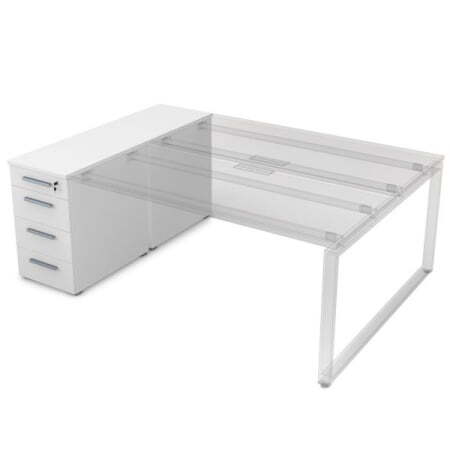 9ТП.002.1 Тумба с 4-мя ящиками (1435x450x750) (Teakwood)