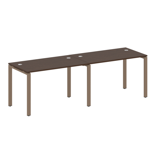 Рабочая станция на 2 раб.места Metal System Style БП.СМ-2.2 2400x720x750 (Венге Цаво/Мокко металл)