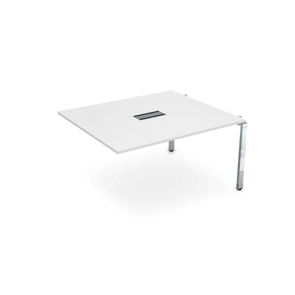 Средний модуль Бенч-системы для переговорных столов Gloss НСПС-П.926 1200x1200x750 (Белый премиумХром)