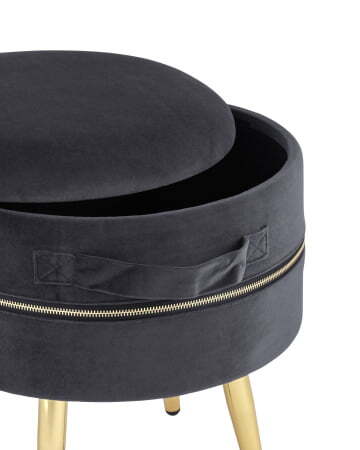 Пуф Тильда велюр антрацит (Пуф Тильда антрацит)