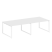 Переговорный стол 2 столешницы Metal System Style БО.ПРГ-2.3 2800x1235x750 (Дуб Наварра/Серый металл)