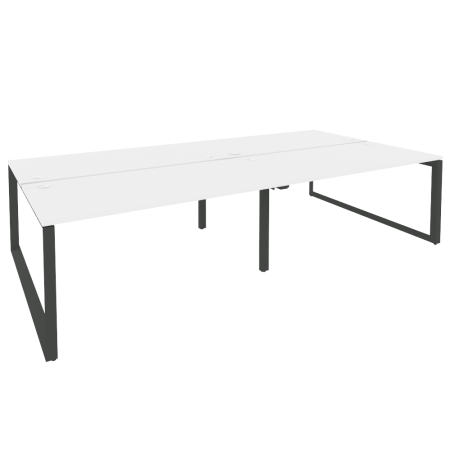 Рабочая станция на О-образном м/к Onix O.MO-D.RS-4.4.8 3160x1635x750 (Белый Бриллиант/Черный металл)