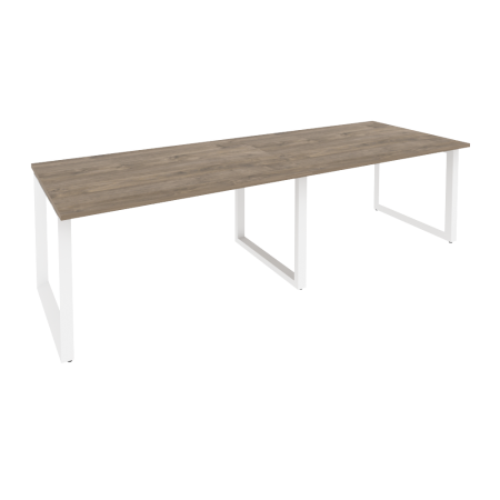 Стол переговорный Onix O.MO-PRG-2.3 2760x980x750 (Тиквуд Темный/Белый Металл)